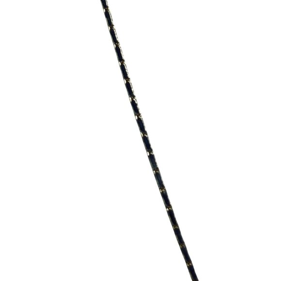 Gold Tone Box Chain Necklace With Rhinestone Heart Pendant (5706) - Picture 4 of 5